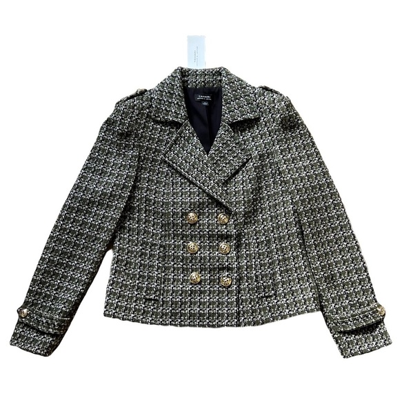 Tahari Jackets & Blazers - Dark green tweed Tahari jacket